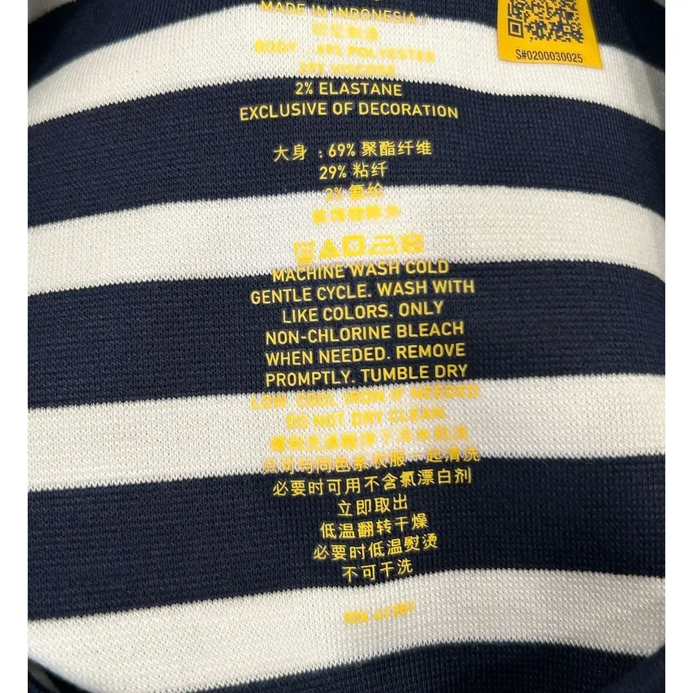 Polo Ralph Lauren Girls Navy And White Stripe Dress Size M(8-10)‎